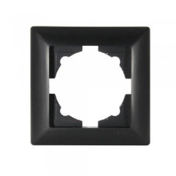 Gunsan Visage 1-fach Rahmen für 1 Steckdose Schalter Dimmer Schwarz